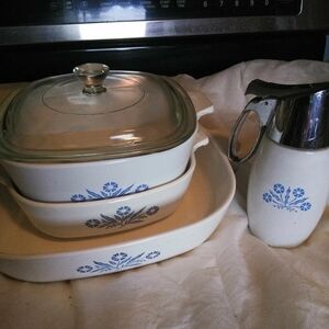 CorningWare Blue Floral Cookware Set